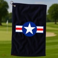 Retro US Army USA Star Logo Golf Towel thumb 1