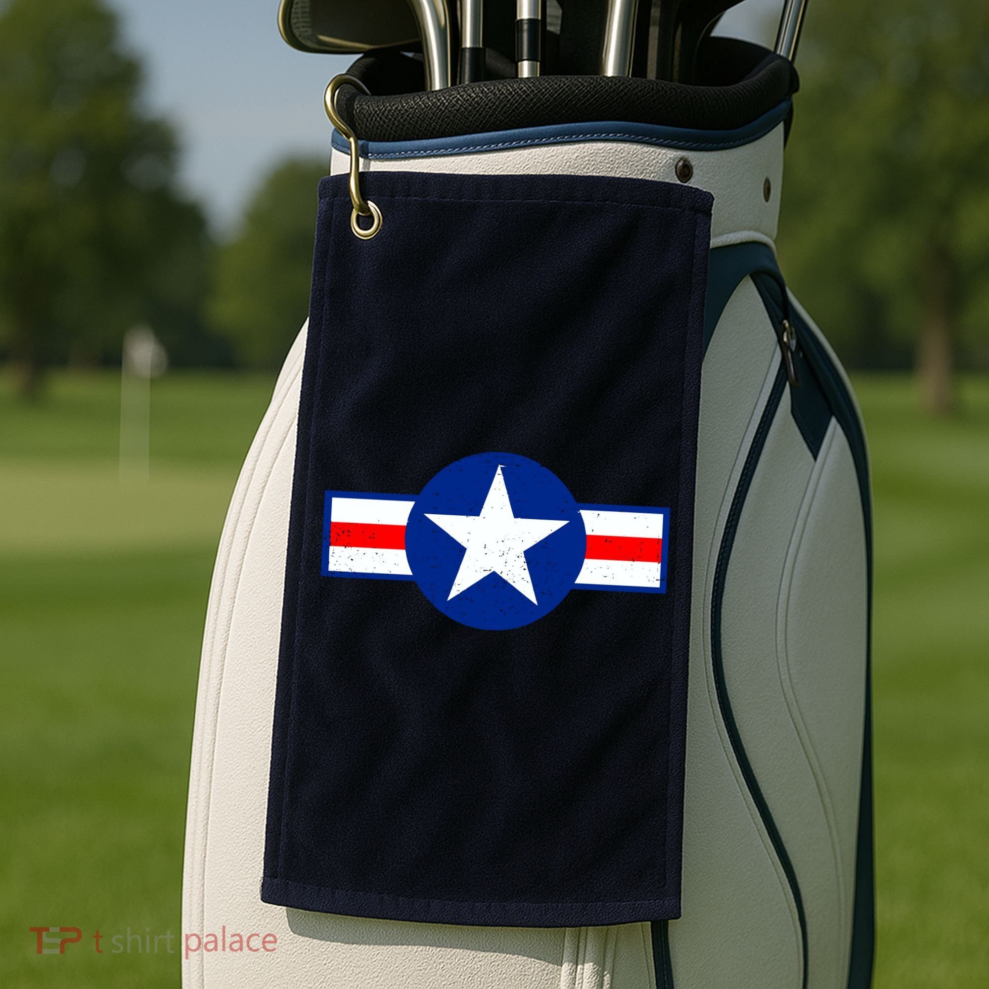 Retro US Army USA Star Logo Golf Towel