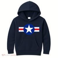 Retro US Army USA Star Logo Kids Hoodie thumb 0