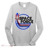 Retro USA American Space Force Emblem Long Sleeve Shirt thumb 0