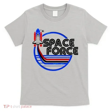 Retro USA American Space Force Emblem T-Shirt