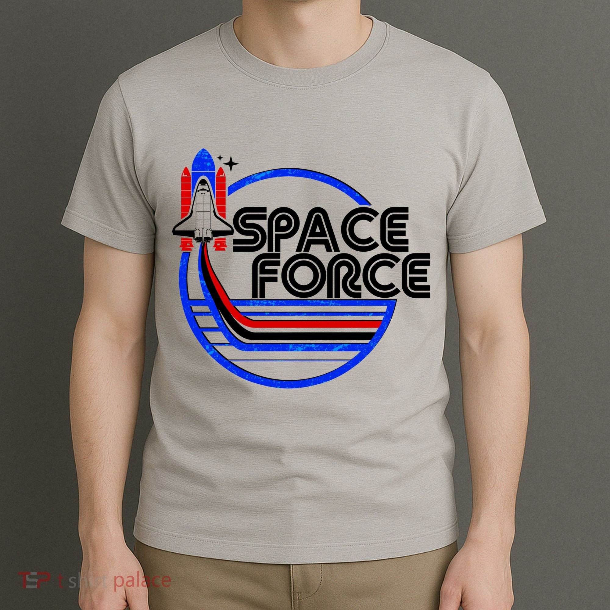 Retro USA American Space Force Emblem T-Shirt