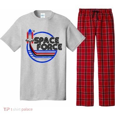 Retro USA American Space Force Emblem Pajama Set