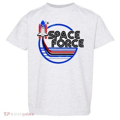 Retro USA American Space Force Emblem Toddler T-Shirt