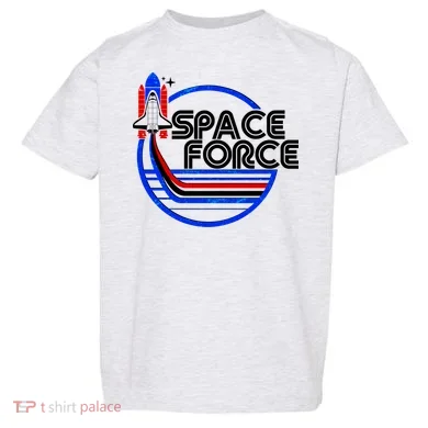Retro USA American Space Force Emblem Toddler T-Shirt