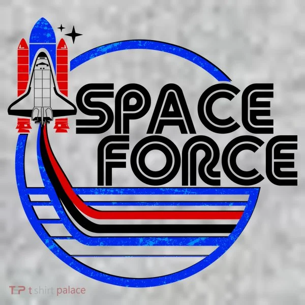 Retro USA American Space Force Emblem Toddler T-Shirt