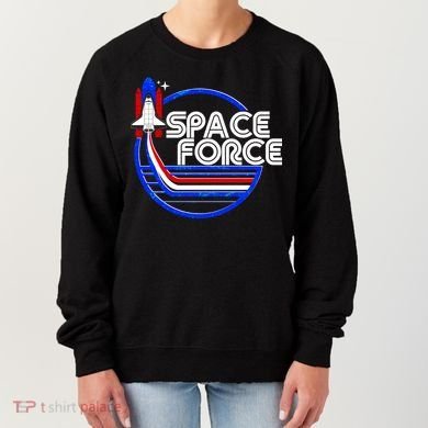 Retro USA American Space Force Emblem Women's Sweatshirt