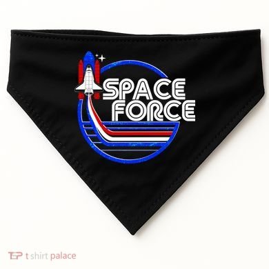 Retro USA American Space Force Emblem USA-Made Doggie Bandana