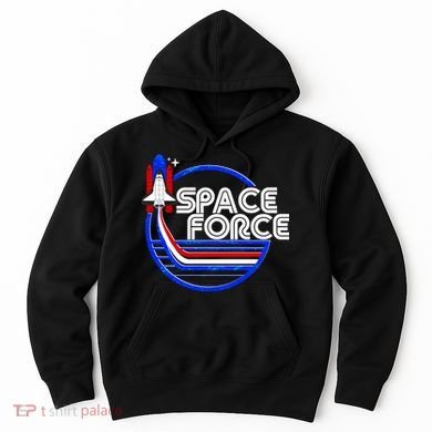 Retro USA American Space Force Emblem Hoodie