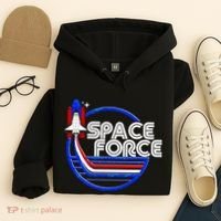 Retro USA American Space Force Emblem Hoodie thumb 4