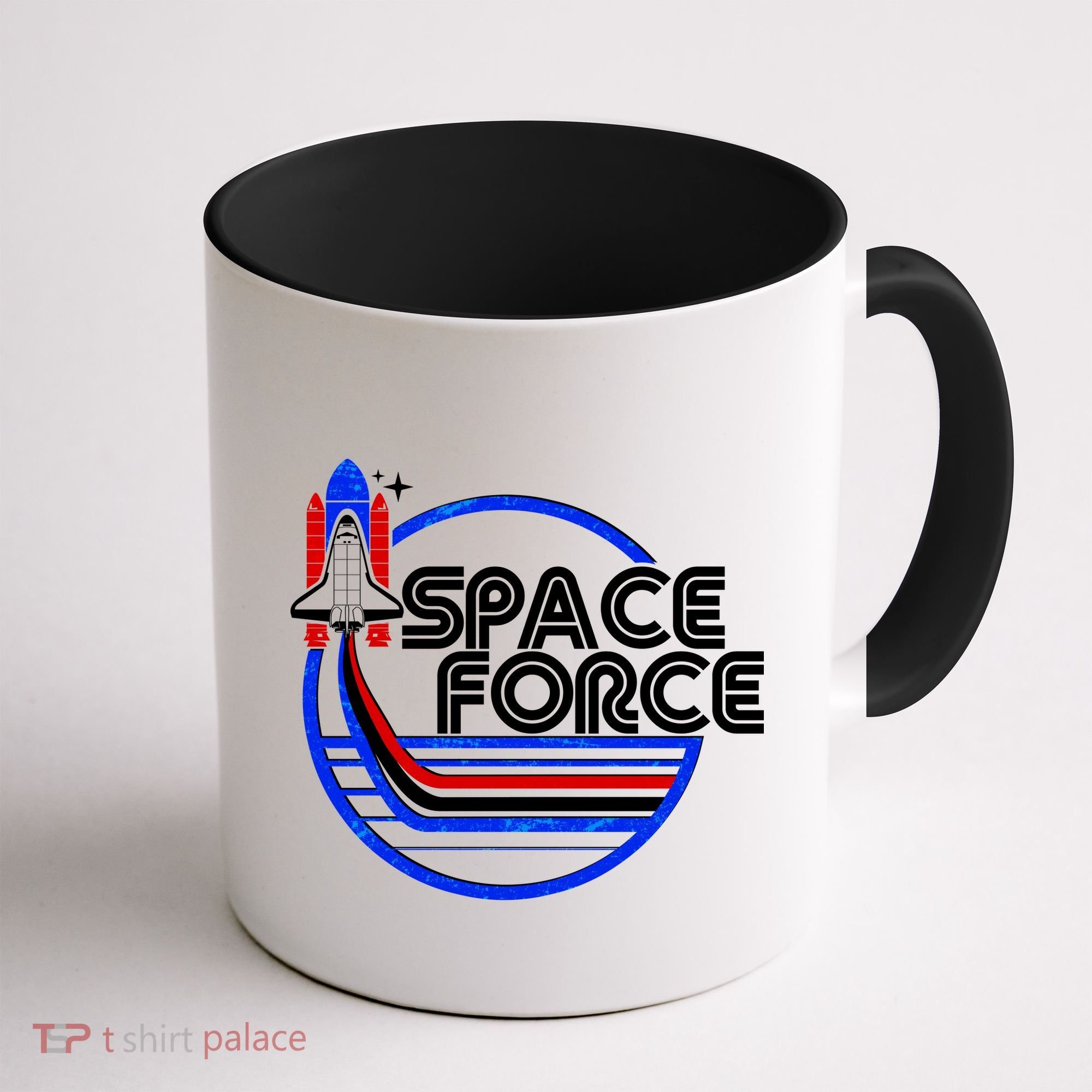 Retro USA American Space Force Emblem Coffee Mug