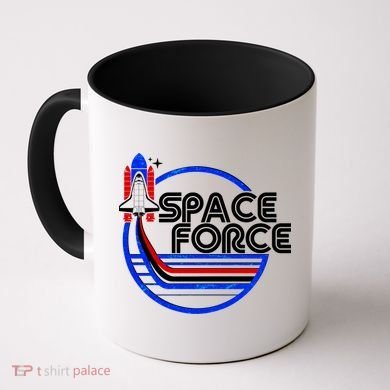 Retro USA American Space Force Emblem Coffee Mug