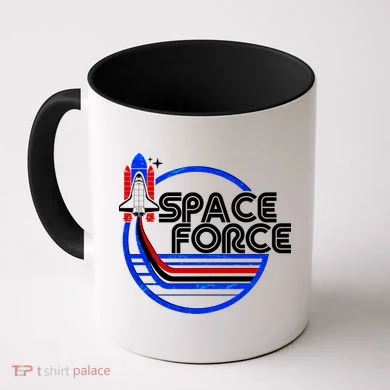 Retro USA American Space Force Emblem Coffee Mug
