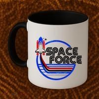 Retro USA American Space Force Emblem Coffee Mug thumb 2
