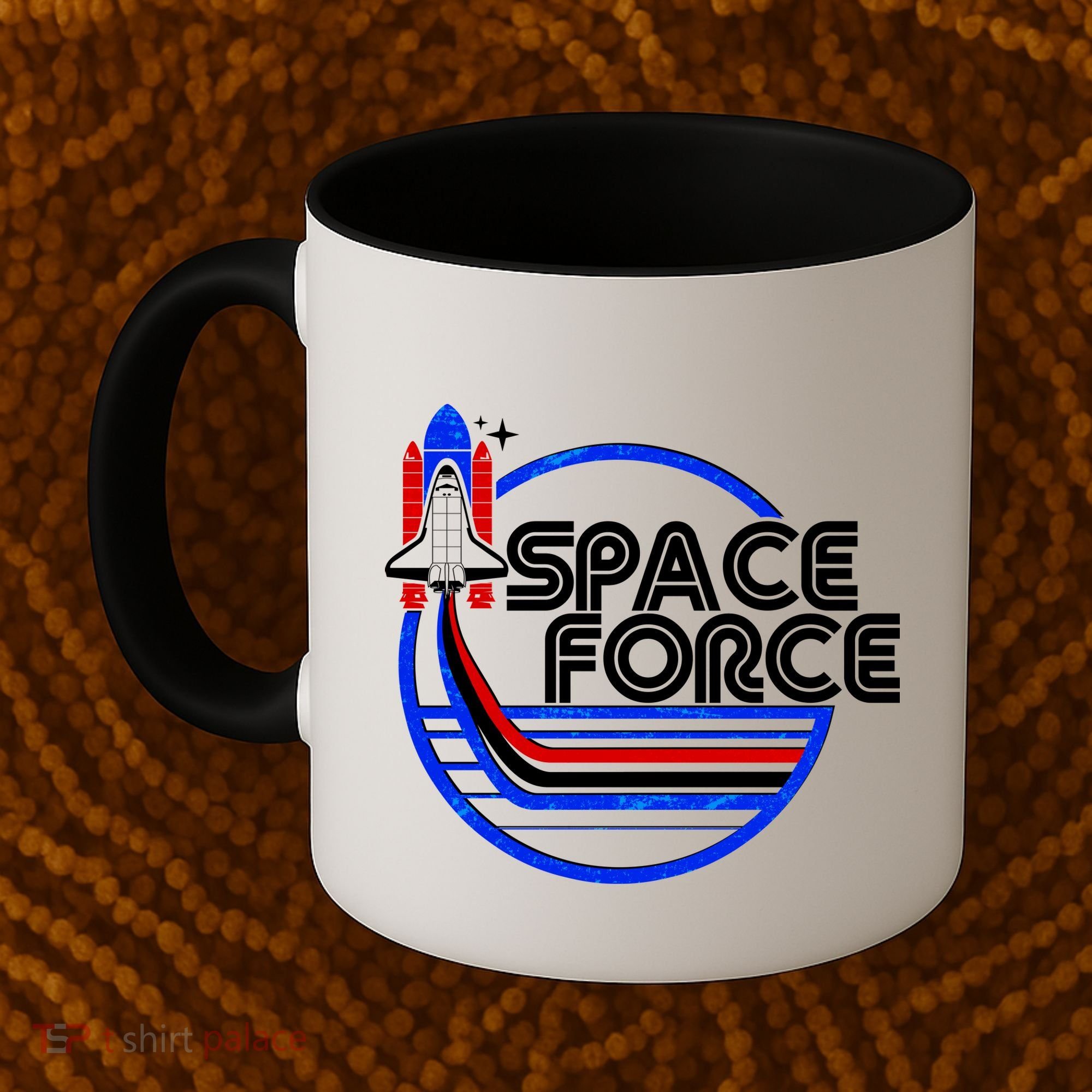 Retro USA American Space Force Emblem Coffee Mug