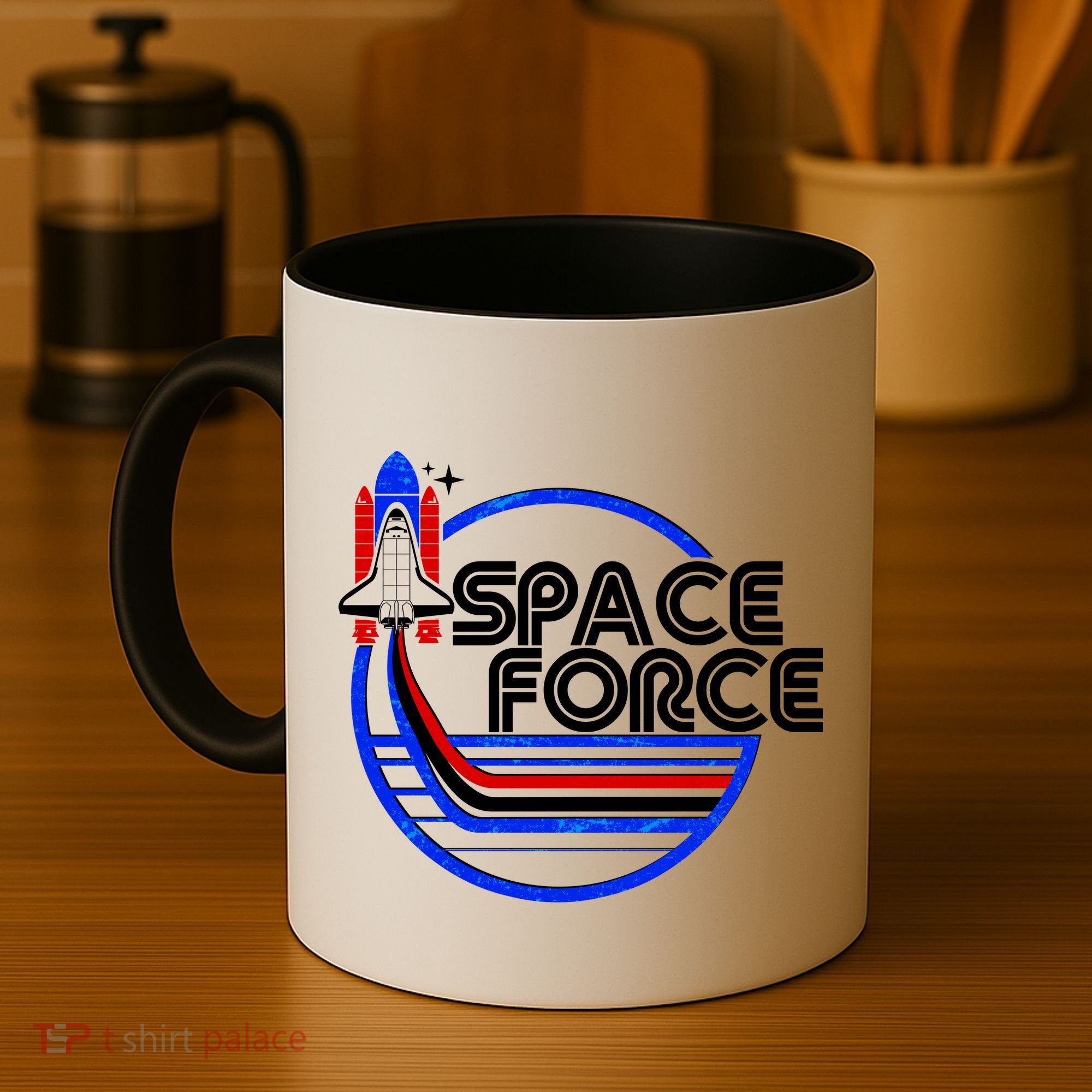 Retro USA American Space Force Emblem Coffee Mug