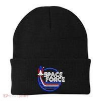 Retro USA American Space Force Emblem Beanie thumb 0