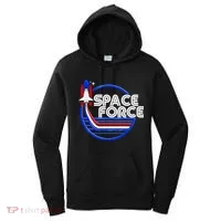 Retro USA American Space Force Emblem Women's Hoodie thumb 0