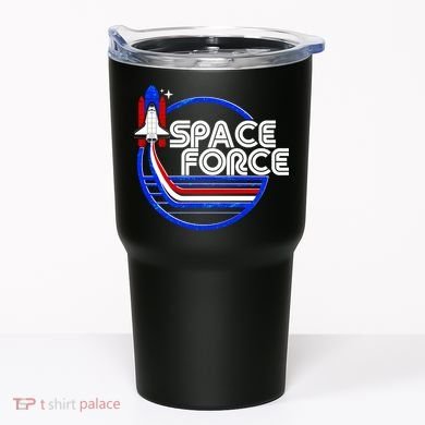 Retro USA American Space Force Emblem Tumbler