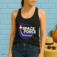 Retro USA American Space Force Emblem Women's Tank Top thumb 2
