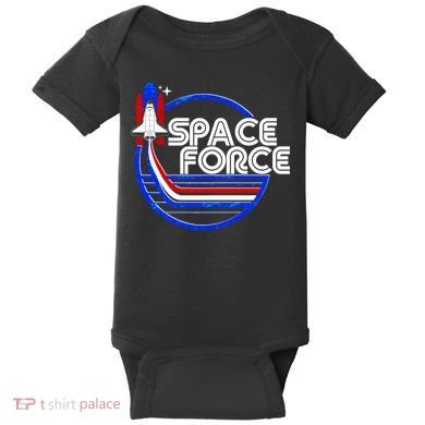 Retro USA American Space Force Emblem Baby Bodysuit