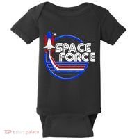 Retro USA American Space Force Emblem Baby Bodysuit thumb 0