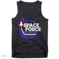 Retro USA American Space Force Emblem Tank Top thumb 0