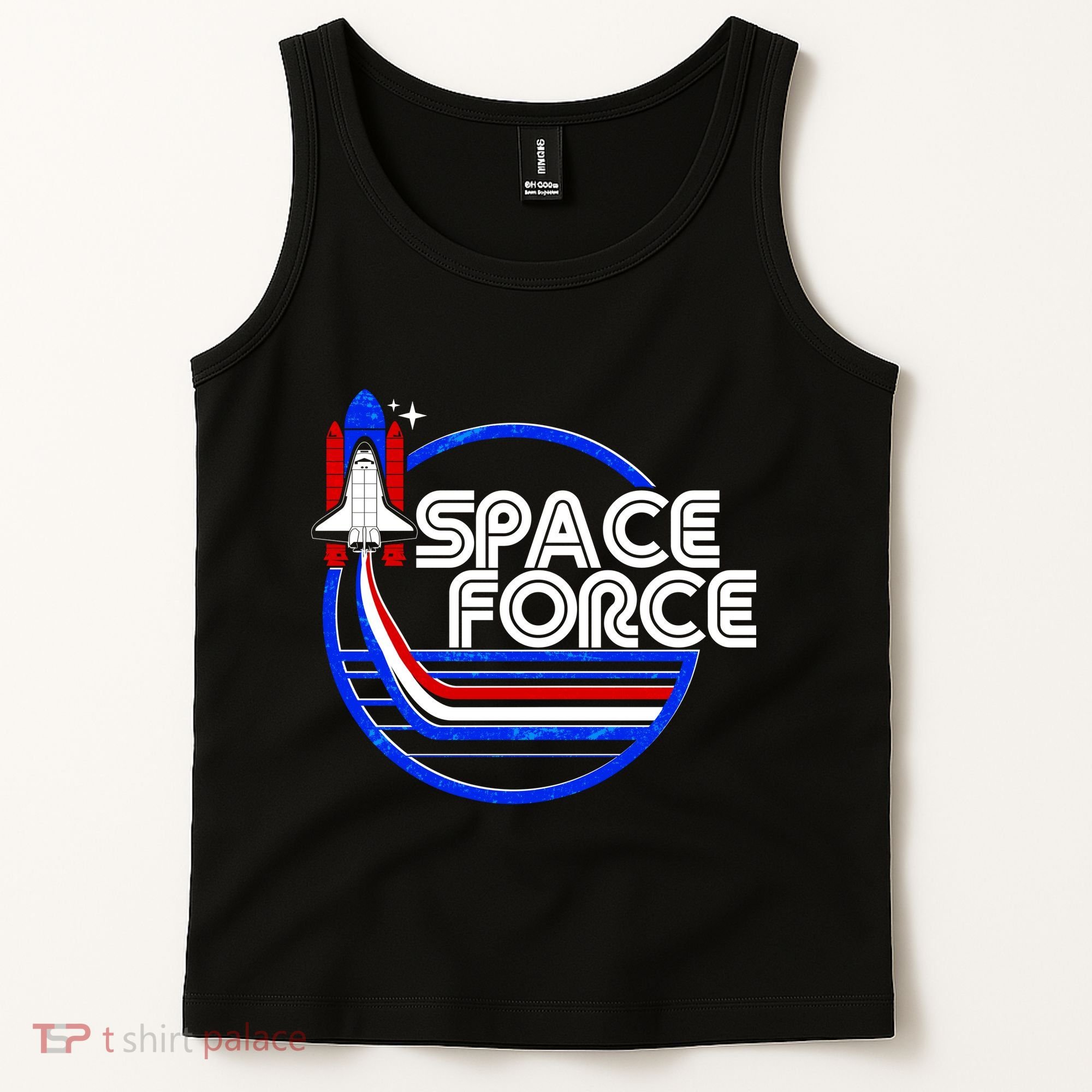 Retro USA American Space Force Emblem Tank Top