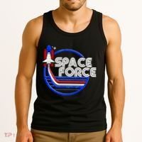 Retro USA American Space Force Emblem Tank Top thumb 3