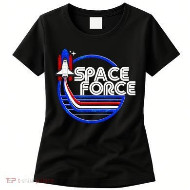Retro USA American Space Force Emblem Women's T-Shirt