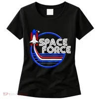 Retro USA American Space Force Emblem Women's T-Shirt thumb 0