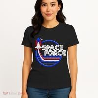 Retro USA American Space Force Emblem Women's T-Shirt thumb 4