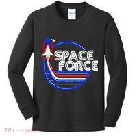 Retro USA American Space Force Emblem Kids Long Sleeve Shirt thumb 0