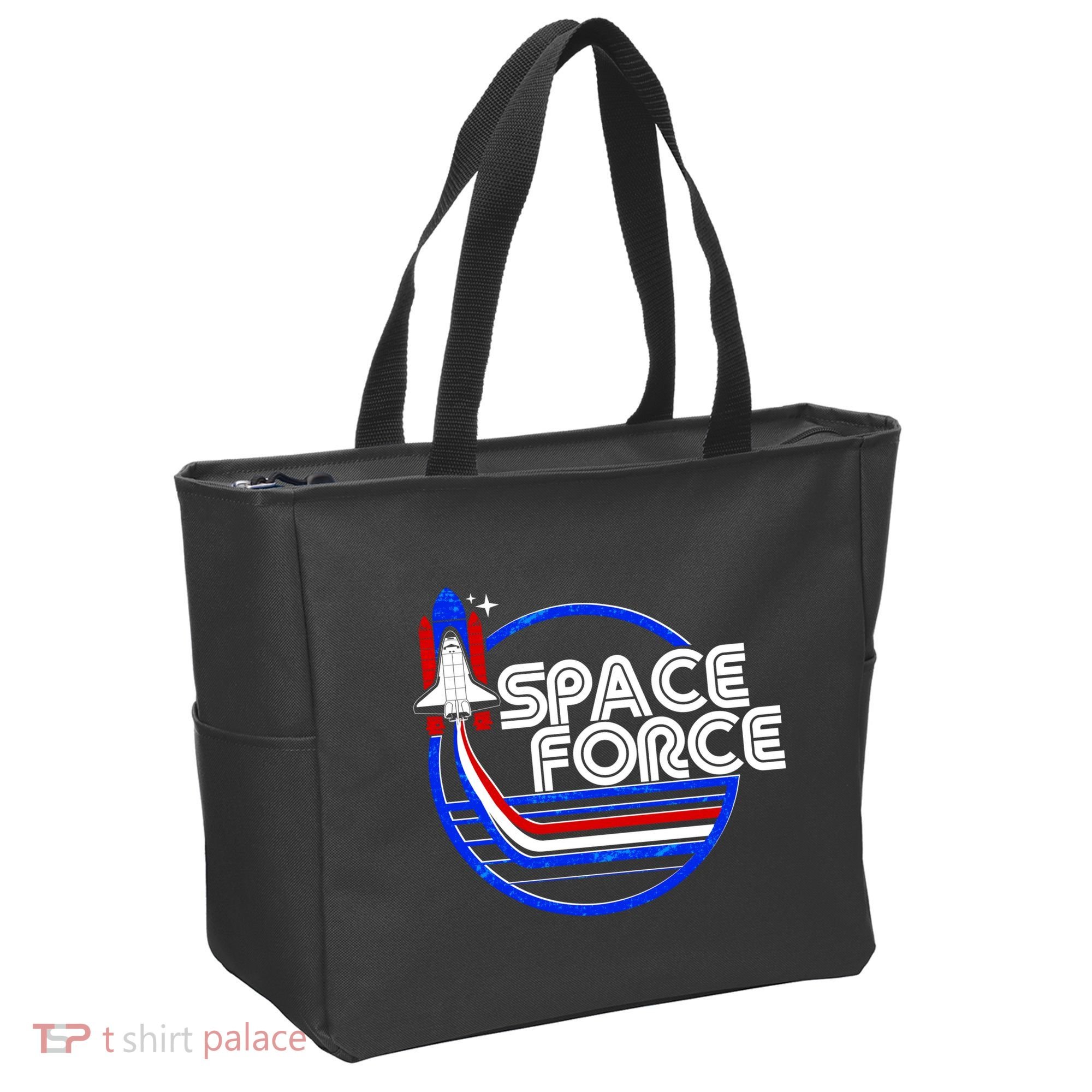 Retro USA American Space Force Emblem Tote Bag