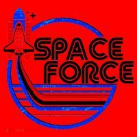 Retro USA American Space Force Emblem Santa Hat thumb 1