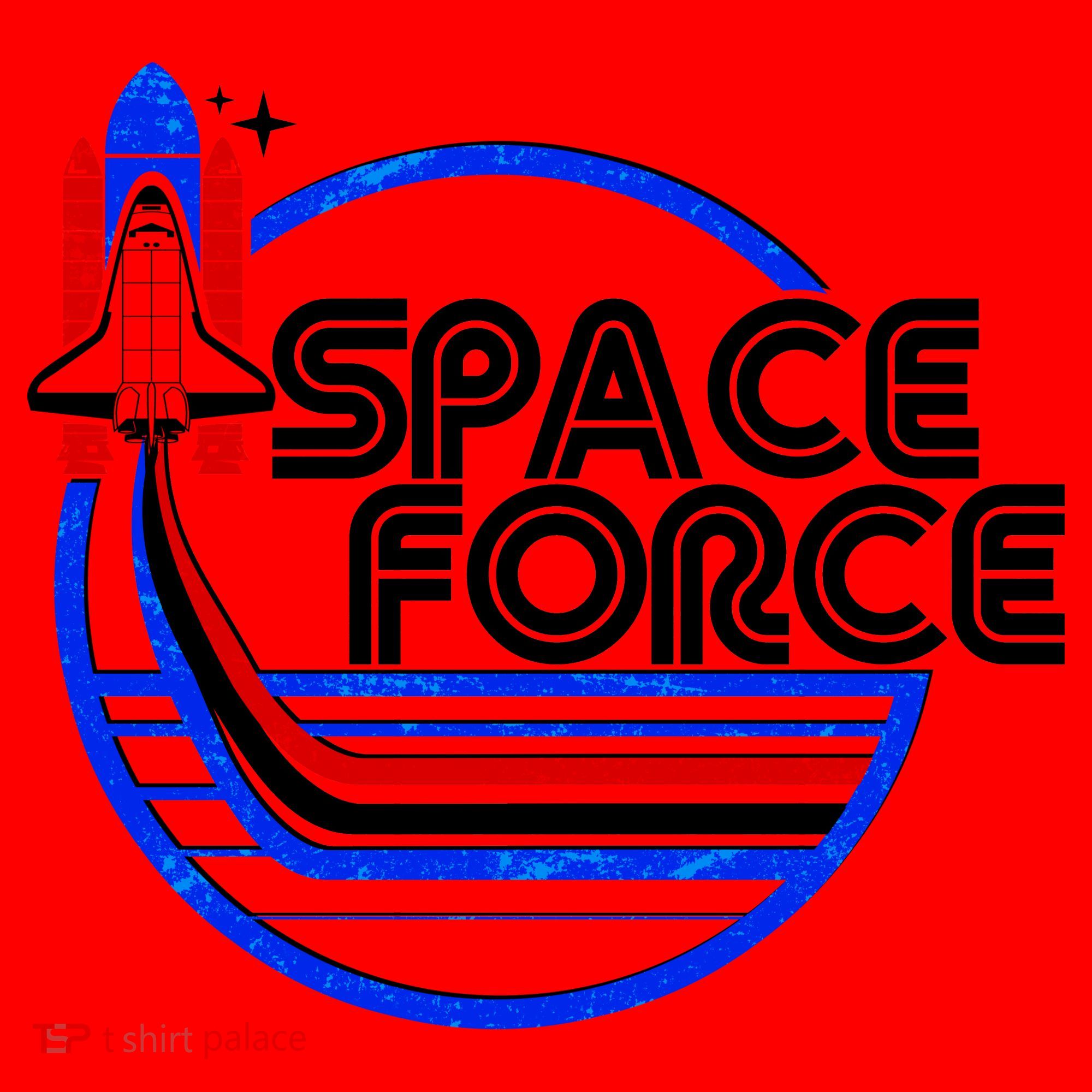 Retro USA American Space Force Emblem Santa Hat