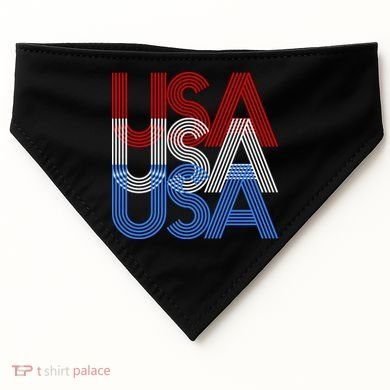 Retro USA Logo USA-Made Doggie Bandana