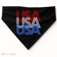 Retro USA Logo USA-Made Doggie Bandana thumb 0