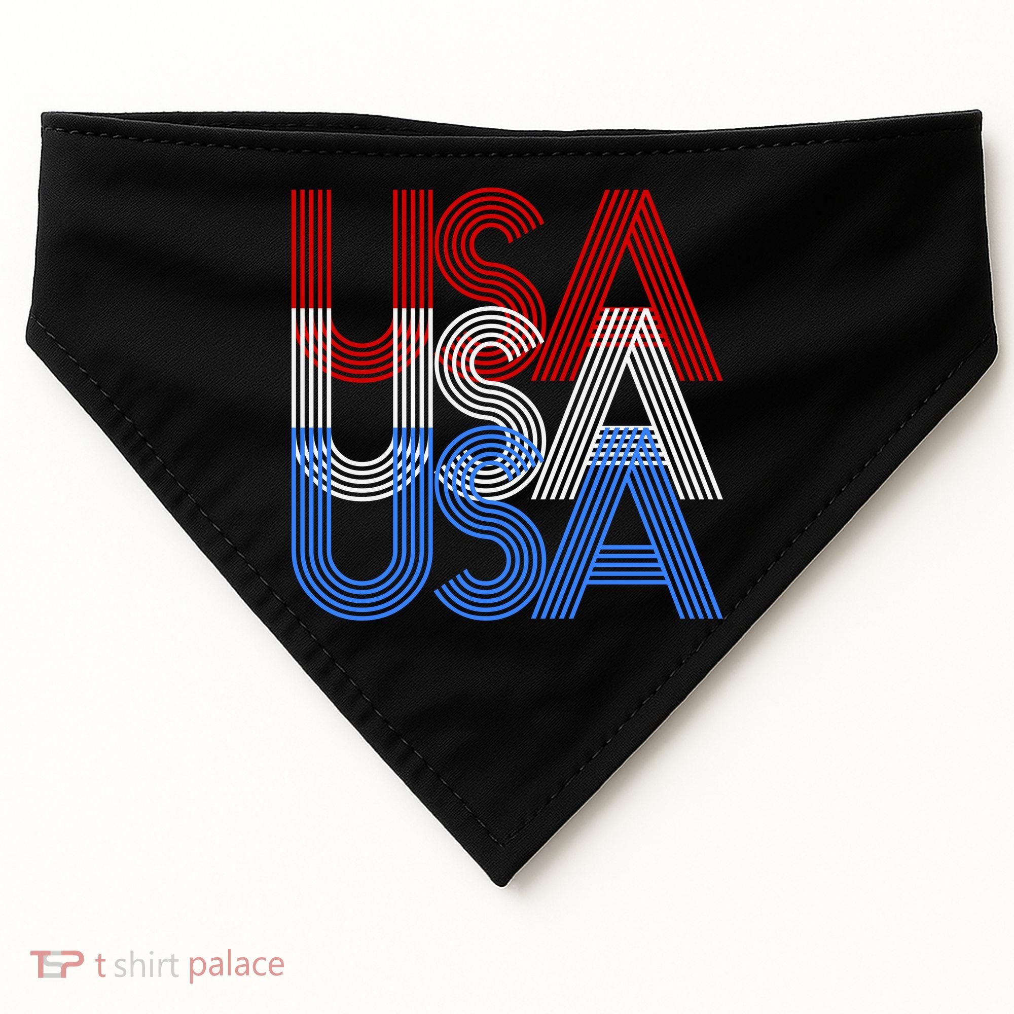 Retro USA Logo USA-Made Doggie Bandana