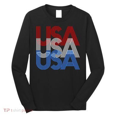 Retro USA Logo Long Sleeve Shirt