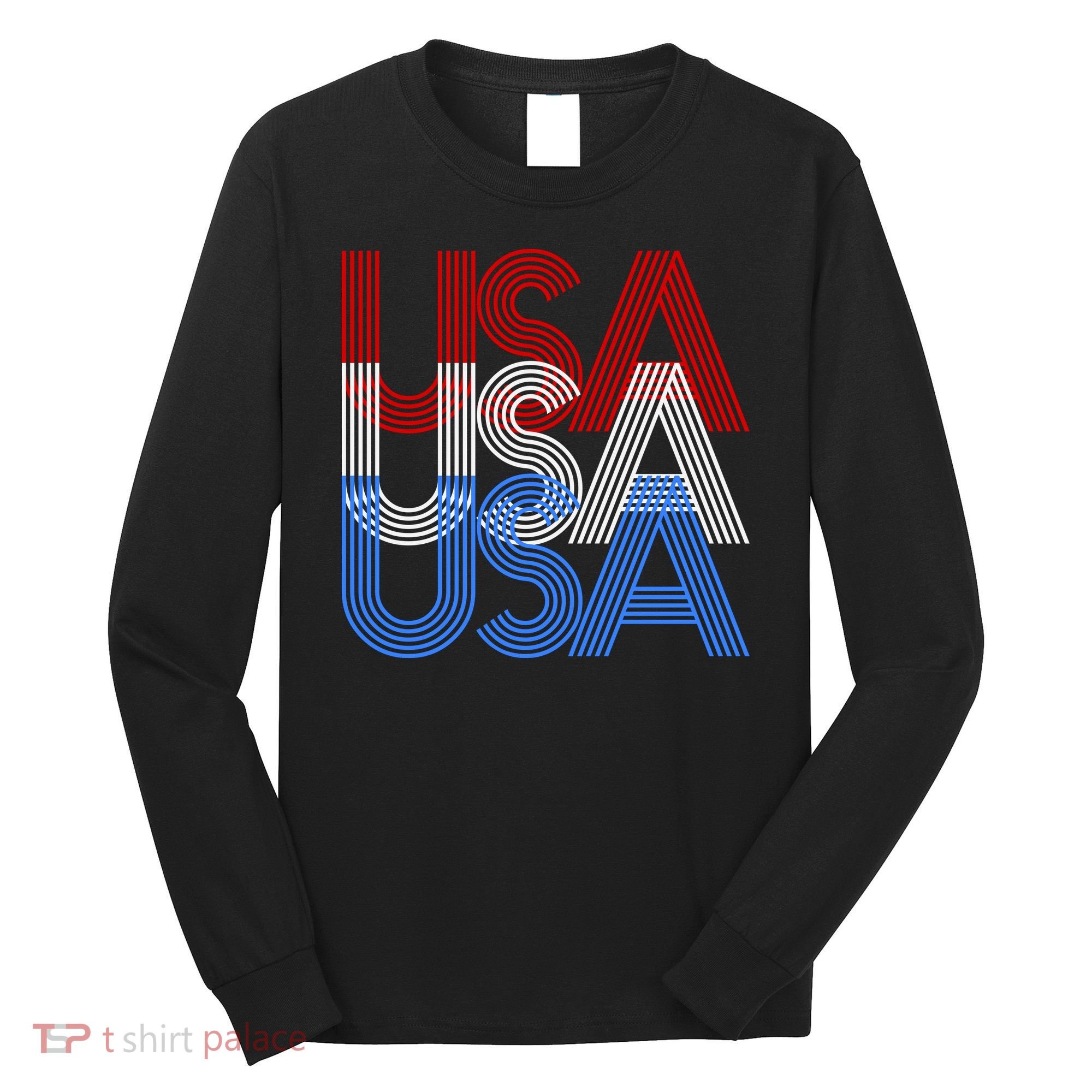 Retro USA Logo Long Sleeve Shirt