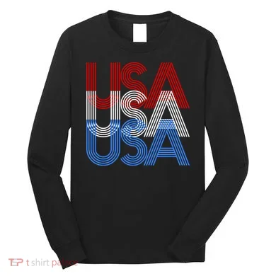 Retro USA Logo Long Sleeve Shirt