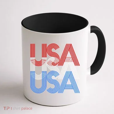 Retro USA Logo Coffee Mug back