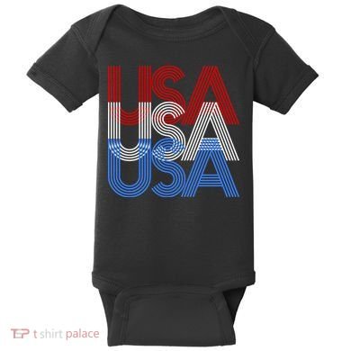 Retro USA Logo Baby Bodysuit