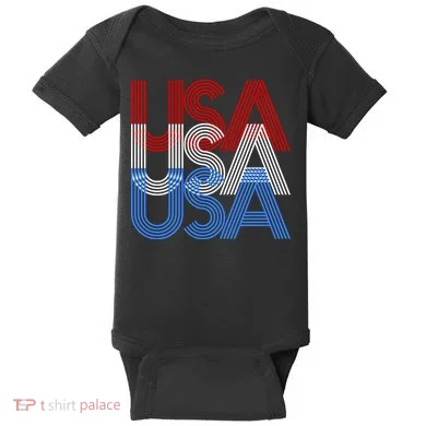 Retro USA Logo Baby Bodysuit
