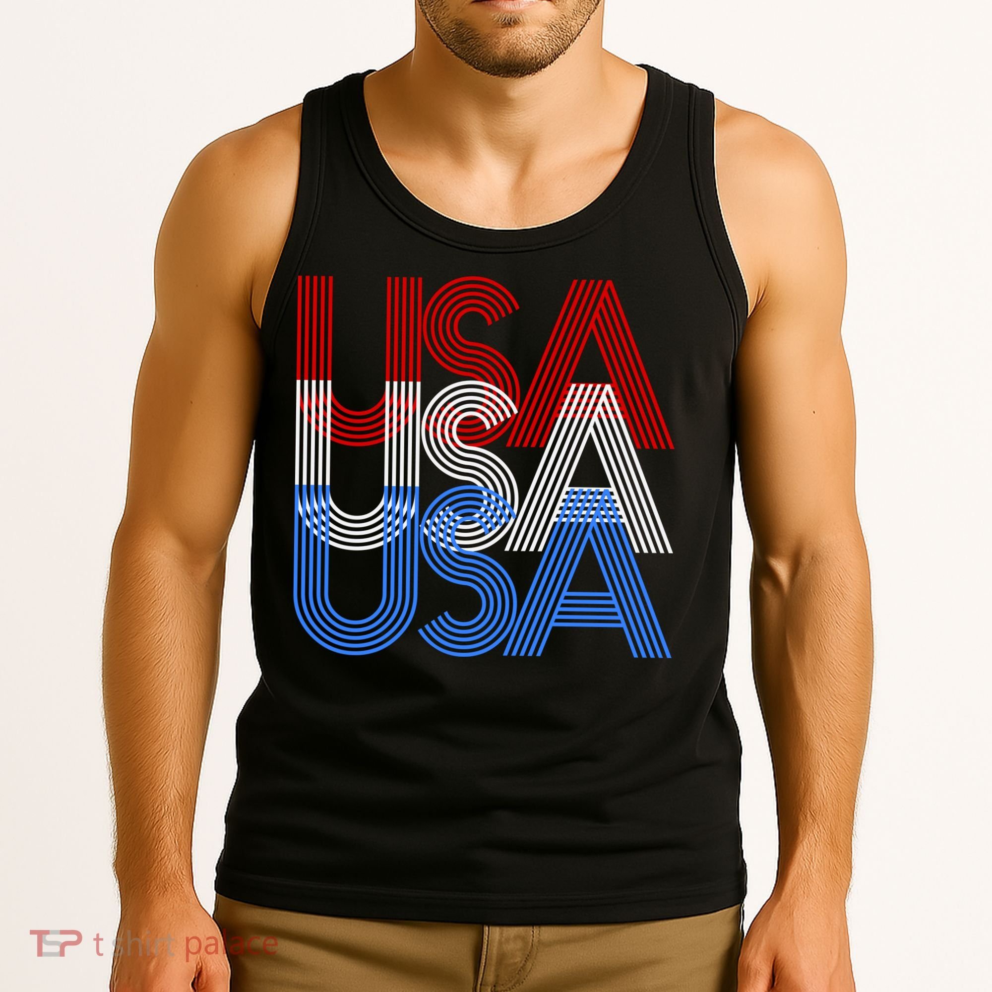 Retro USA Logo Tank Top