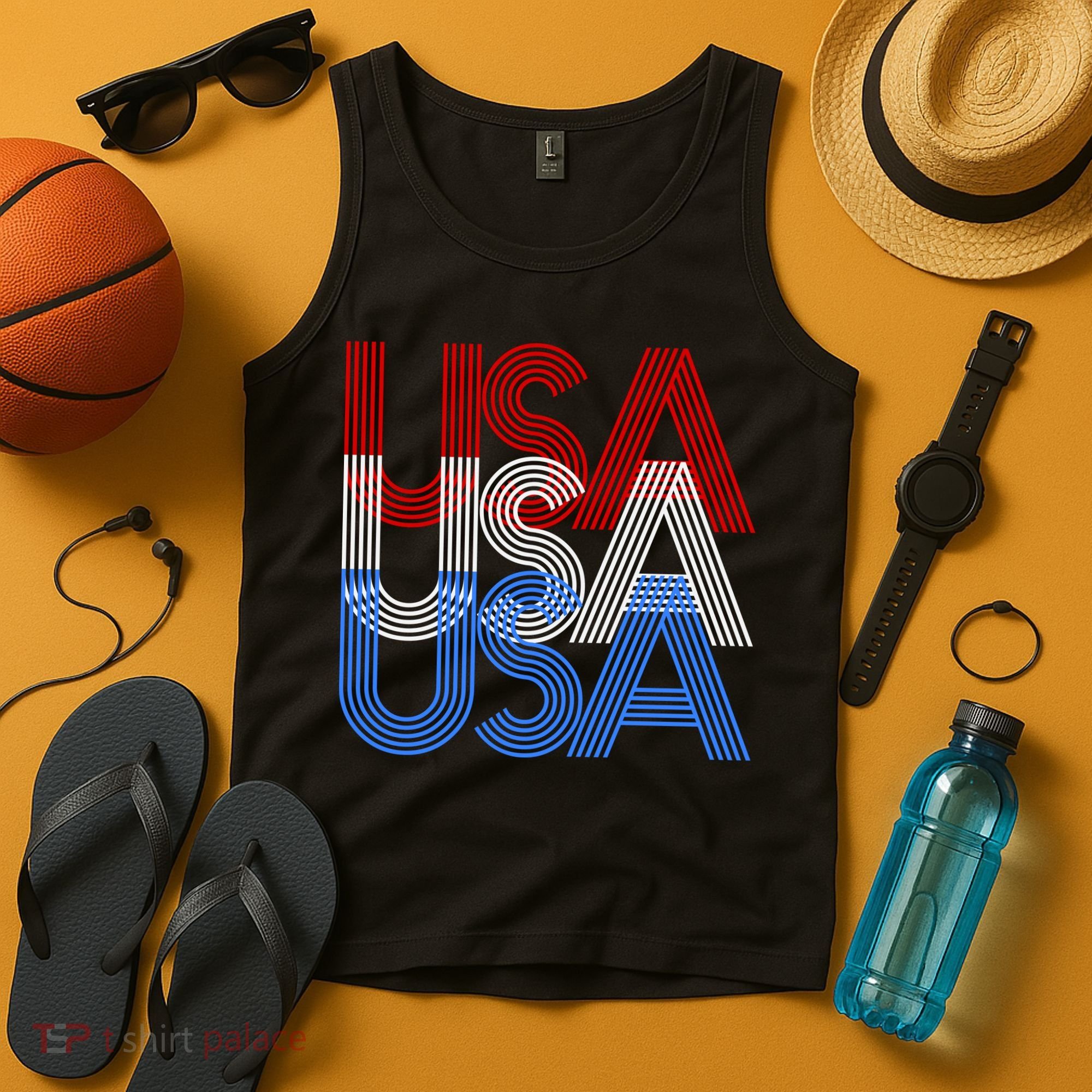 Retro USA Logo Tank Top