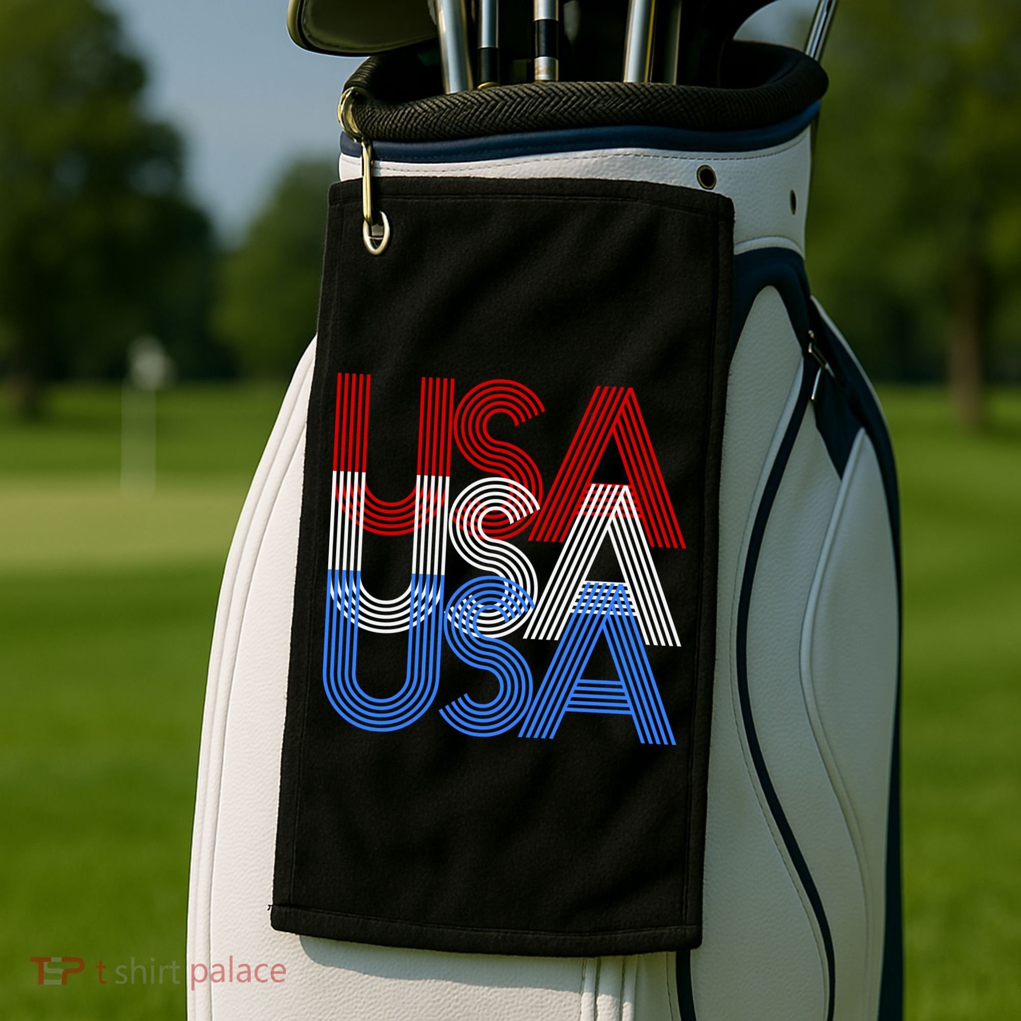 Retro USA Logo Golf Towel