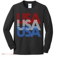 Retro USA Logo Kids Long Sleeve Shirt thumb 0