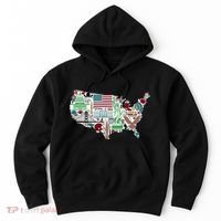 Retro USA State Map of America Hoodie thumb 0